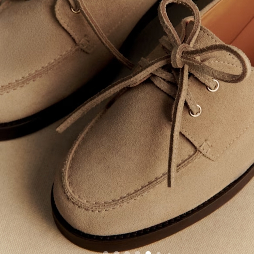 Sezane Women's Tan Suede Moccasins